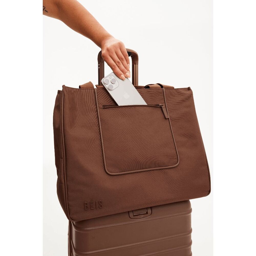 NWT BEIS The East/West Tote in Maple Brown - Picture 6 of 7